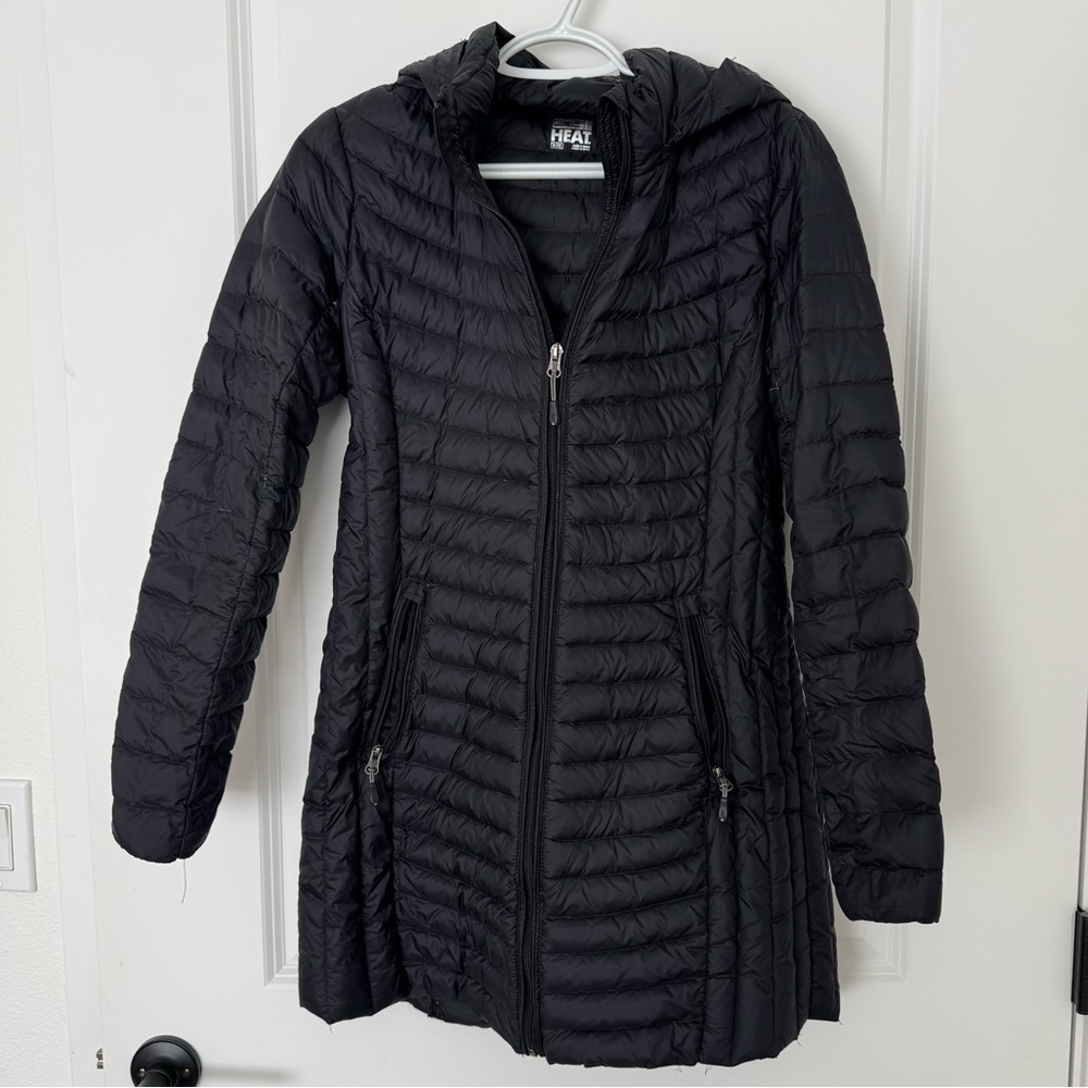 32 Degrees Midlength Black Puffer
